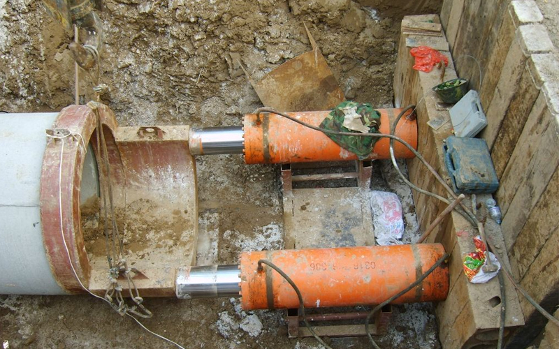 齐干却勒街道顶管工程的施工方式